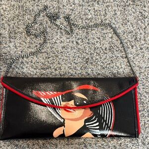 Kent Stetson Artisan Clutch High Fashion Lady With Hat/Sunglasses